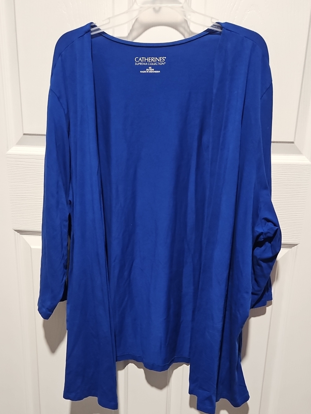 Catherines Suprema Bright Blue Open-Front Cardigan